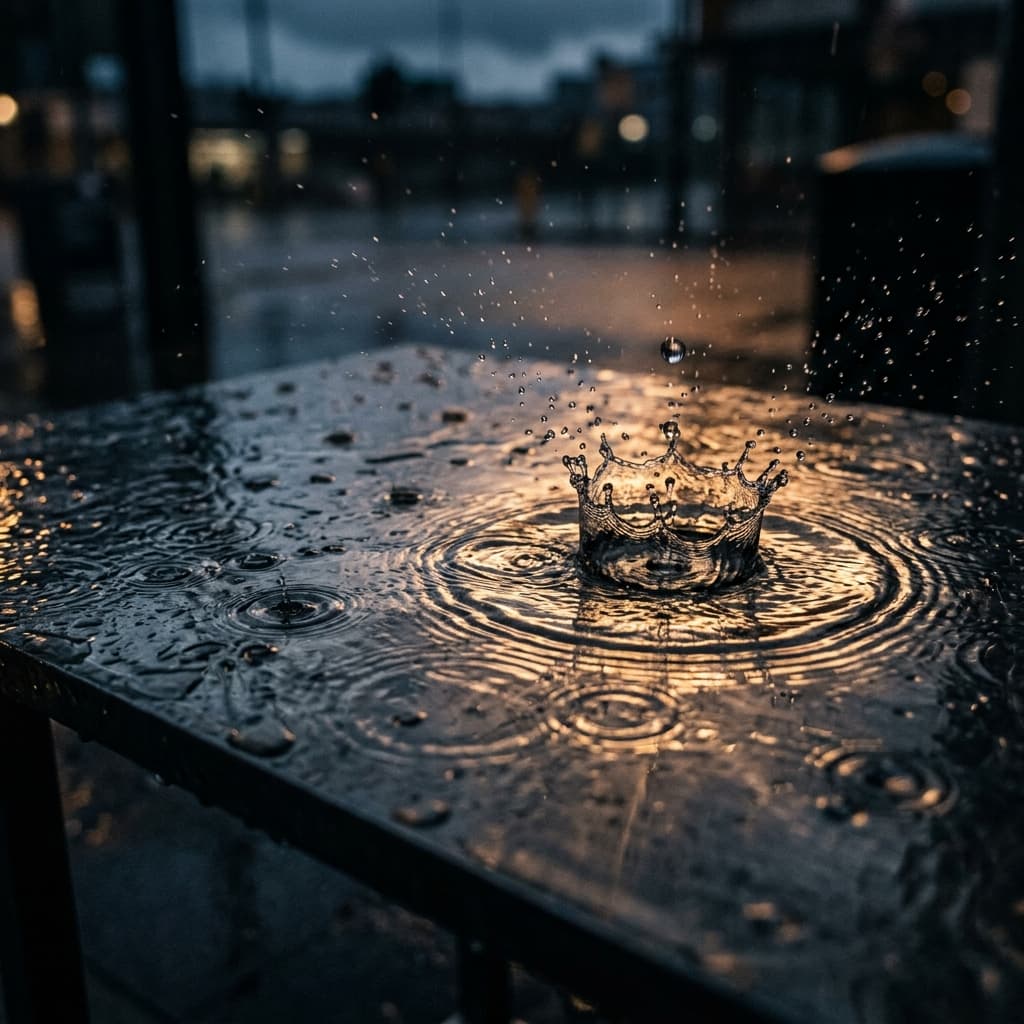 Rain on Metal
